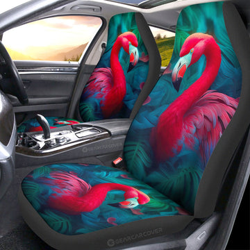 Flamingo Mixed Floral Car Seat Covers Custom Car Accessories - Gearcarcover - 1