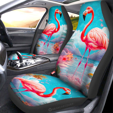 Flamingo Mixed Floral Car Seat Covers Custom Car Accessories - Gearcarcover - 1
