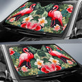 Flamingo Mixed Floral Car Sunshade Custom Car Accessories - Gearcarcover - 2
