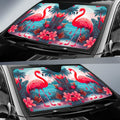 Flamingo Mixed Floral Car Sunshade Custom Car Accessories - Gearcarcover - 2