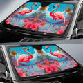 Flamingo Mixed Floral Car Sunshade Custom Car Accessories - Gearcarcover - 2