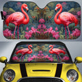 Flamingo Mixed Floral Car Sunshade Custom Car Accessories - Gearcarcover - 1