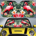 Flamingo Mixed Floral Car Sunshade Custom Car Accessories - Gearcarcover - 1