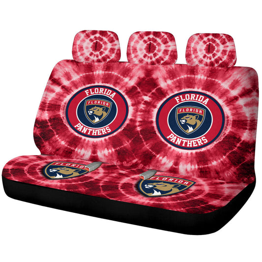Florida Panthers Car Back Seat Covers Custom Tie Dye Car Accessories - Gearcarcover - 1
