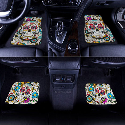 Florida Panthers Car Floor Mats Custom Sugar Skull Car Accessories - Gearcarcover - 2
