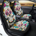 Florida Panthers Car Seat Covers Custom Sugar Skull Car Accessories - Gearcarcover - 2