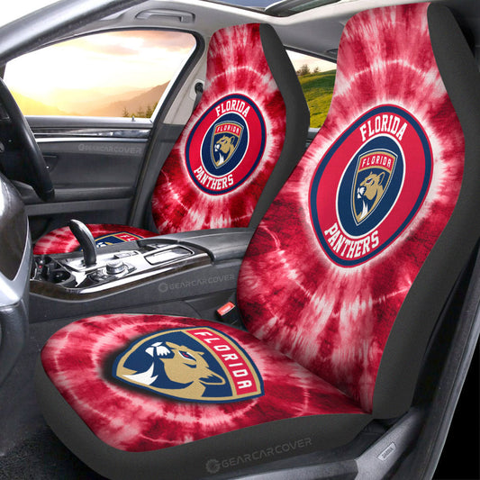 Florida Panthers Car Seat Covers Custom Tie Dye Car Accessories - Gearcarcover - 1