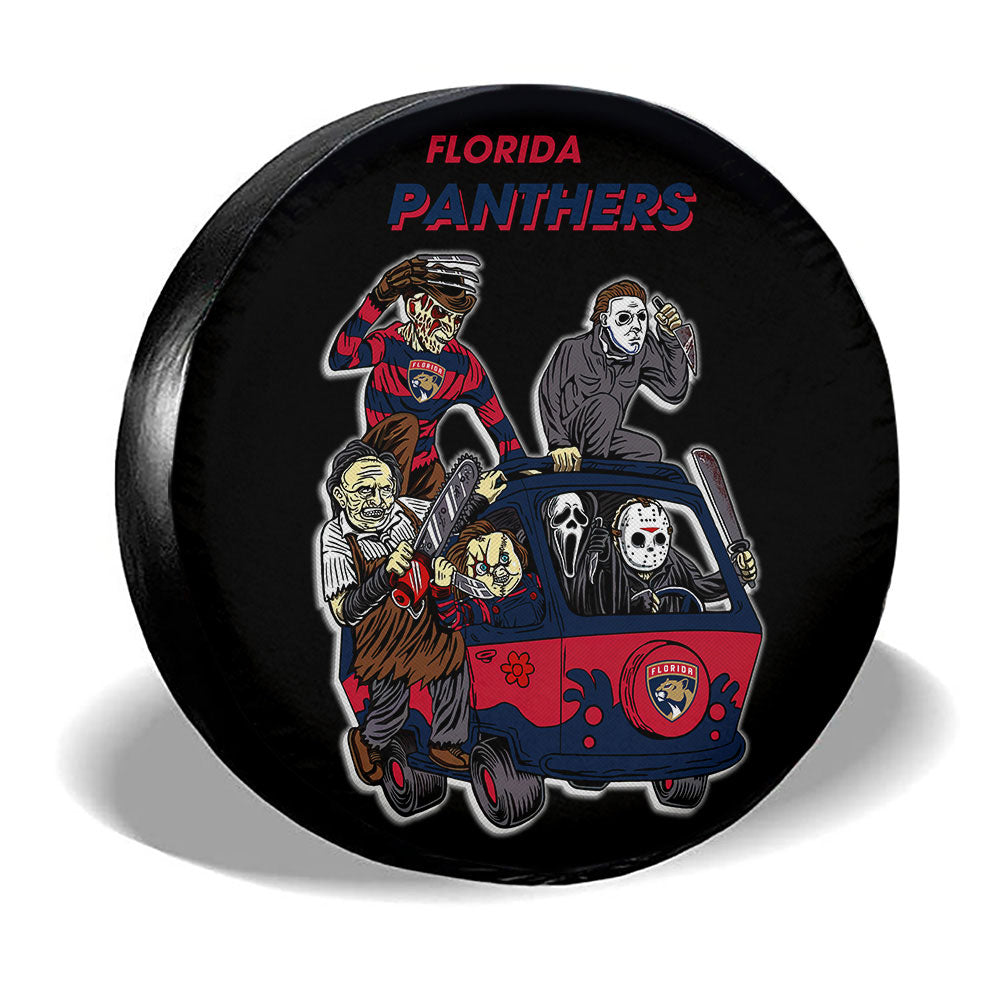 Florida Panthers Spare Tire Covers Horror Characters Car Accessories - Gearcarcover - 3