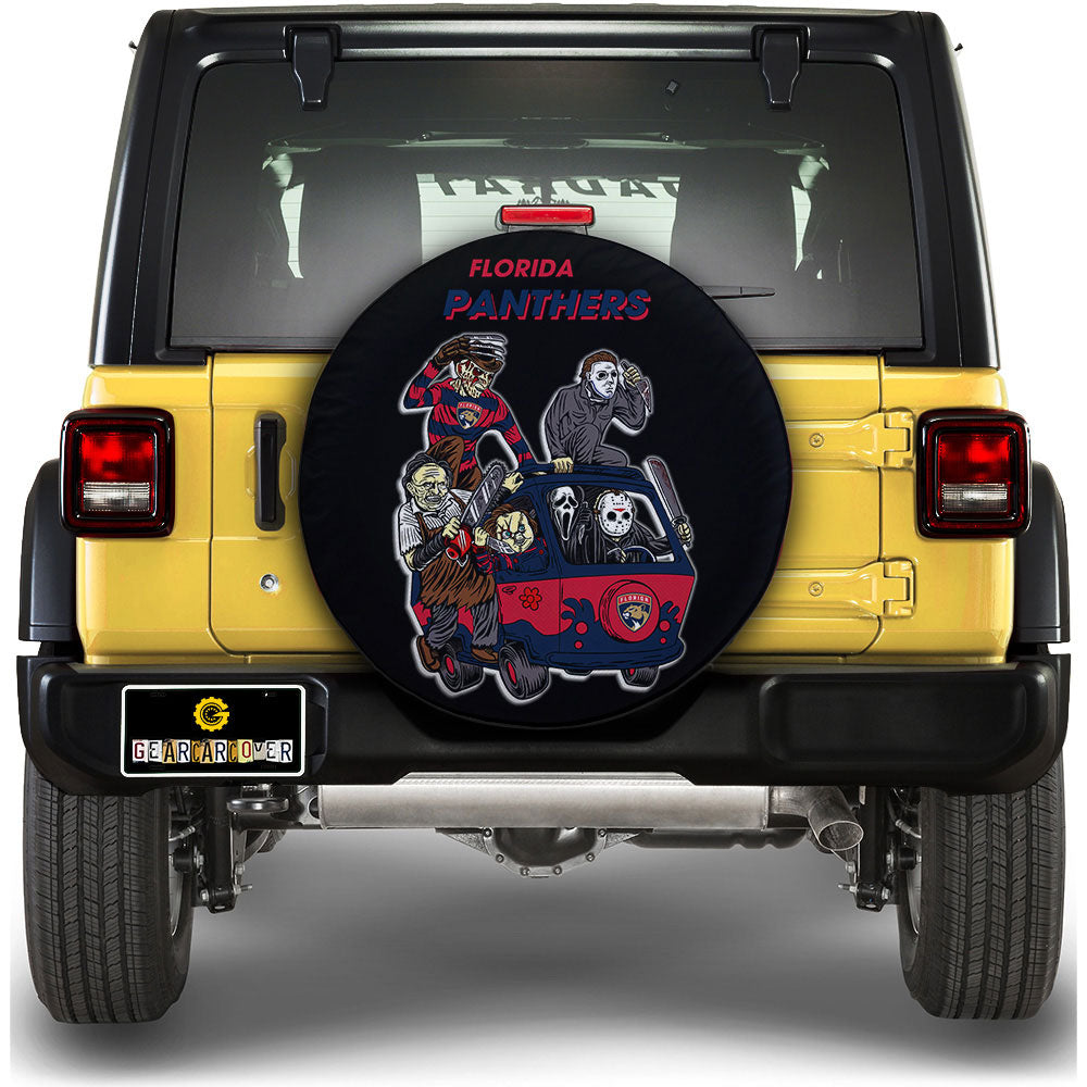 Florida Panthers Spare Tire Covers Horror Characters Car Accessories - Gearcarcover - 1