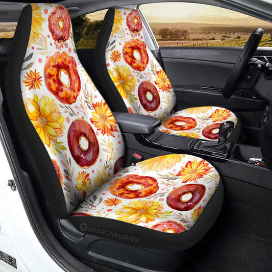 Flower Donuts Car Seat Covers Custom Girly Pattern Car Accessories - Gearcarcover - 2