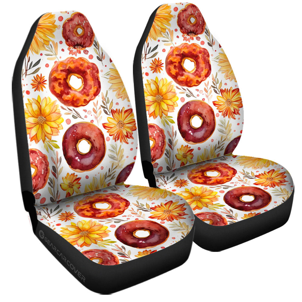 Flower Donuts Car Seat Covers Custom Girly Pattern Car Accessories - Gearcarcover - 3