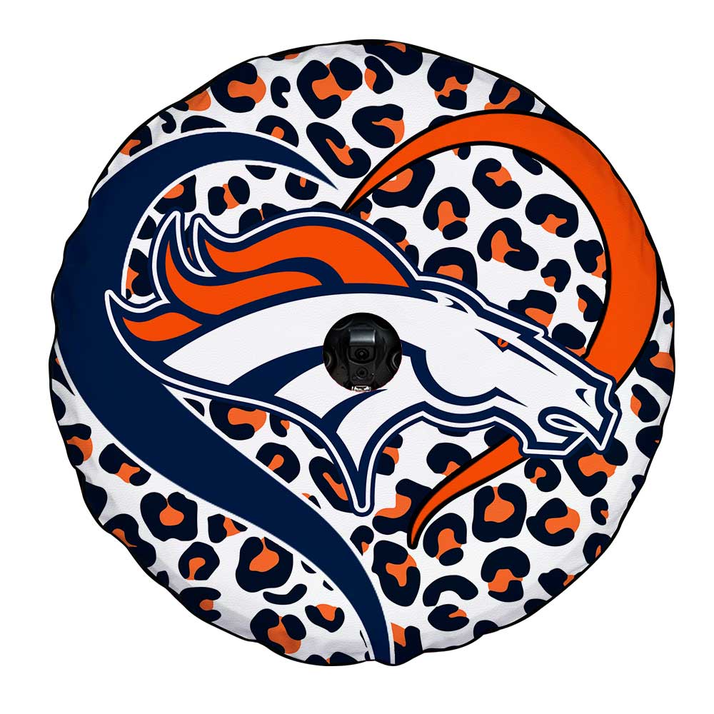 Football Heart Mixed Leopard Denver Broncos Tire Cover With Camera Hole - Gearcarcover - 4
