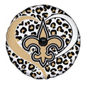 Football Heart Mixed Leopard New Orleans Saints Tire Cover With Camera Hole - Gearcarcover - 4