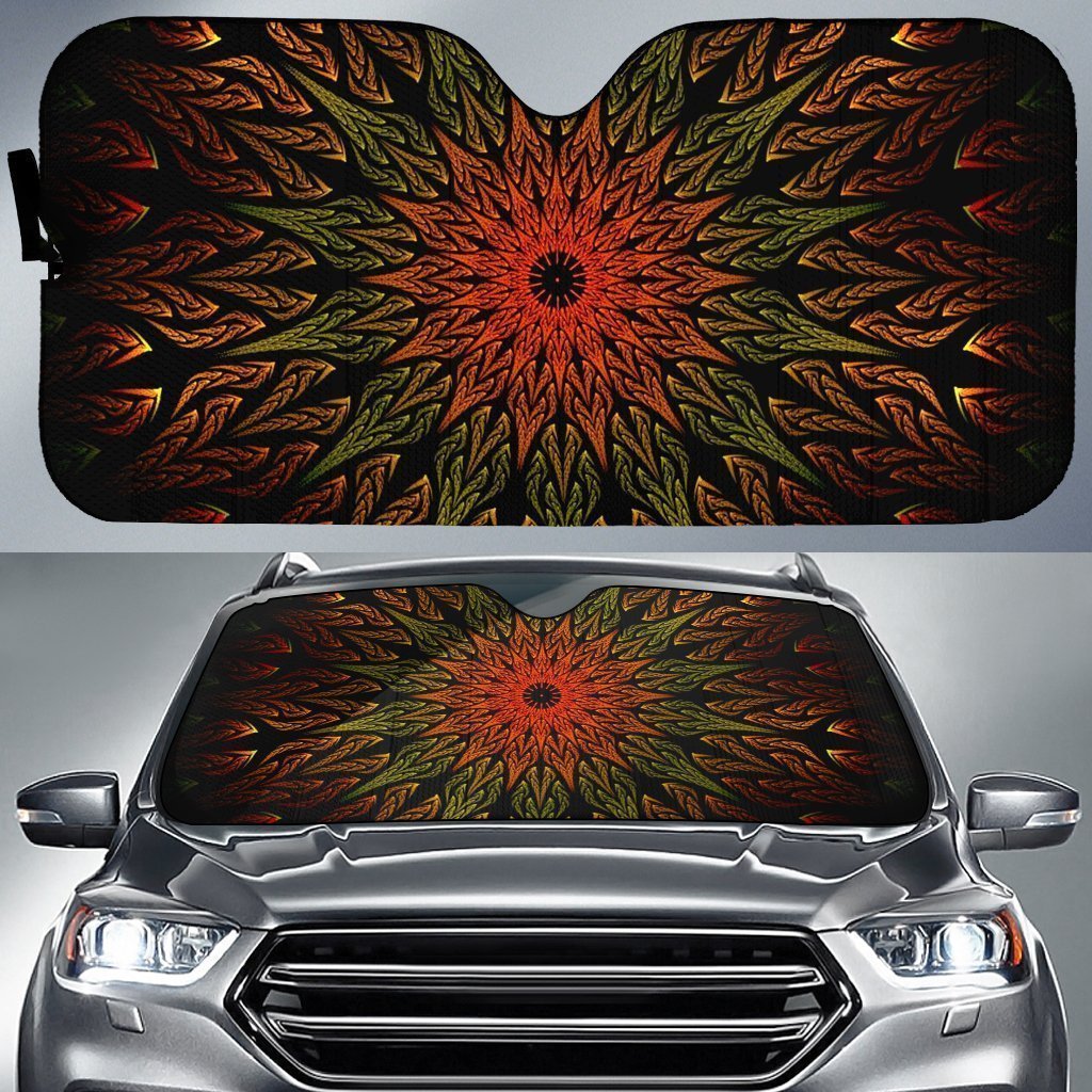 Fractal Mandala Car Sunshade Custom Car Accessories Gift Idea - Gearcarcover - 1