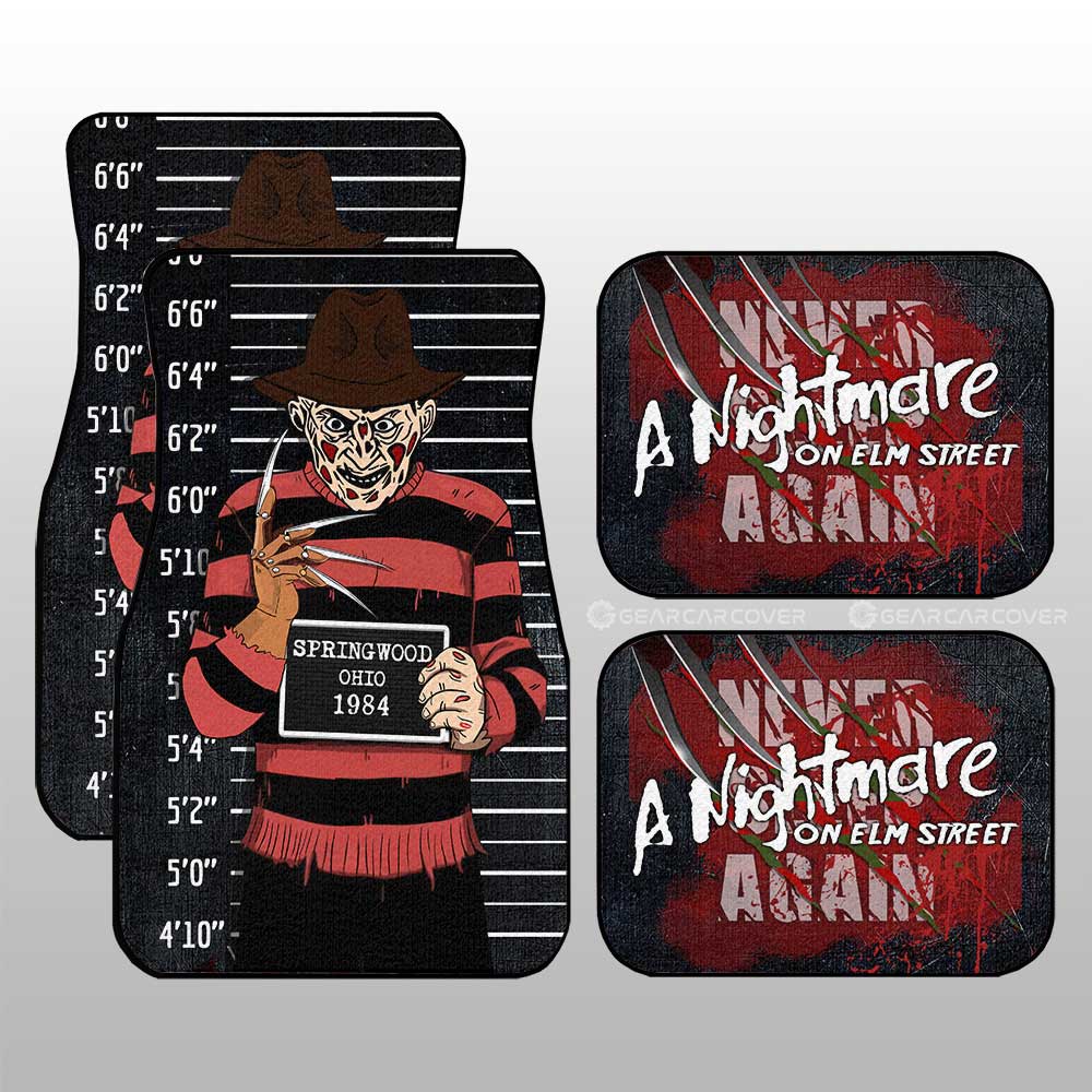 Freddy Krueger Car Floor Mats Custom Horror Characters Car Accessories - Gearcarcover - 1