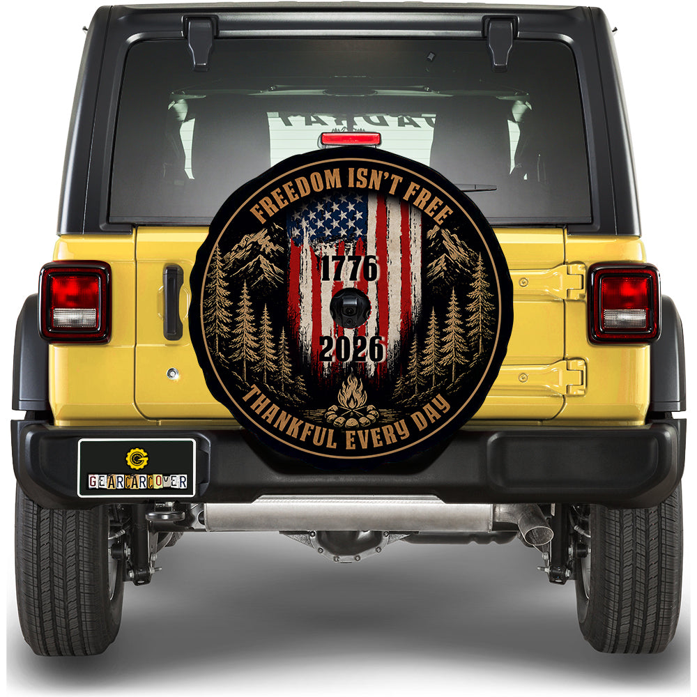 Freedom USA 250 Years Spare Tire Cover With Camera Hole - Gearcarcover - 2
