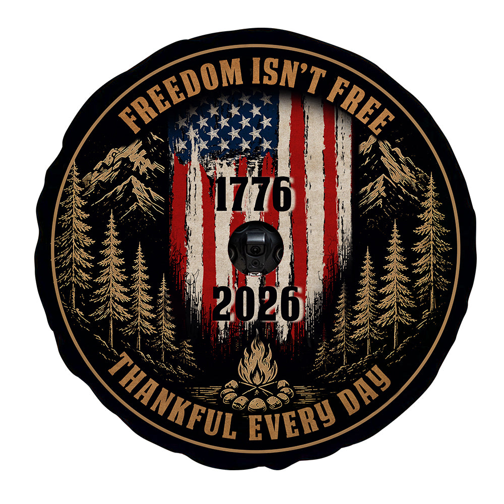 Freedom USA 250 Years Spare Tire Cover With Camera Hole - Gearcarcover - 4