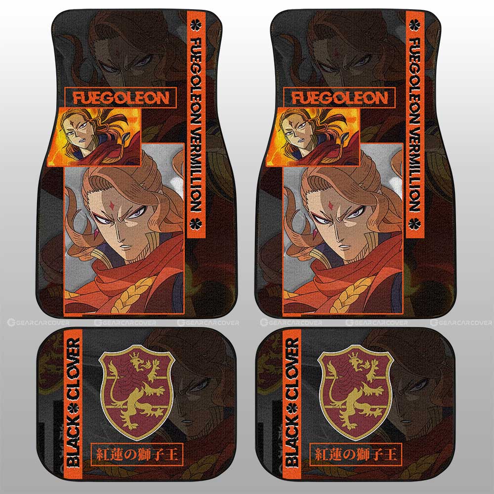 Fuegoleon Vermillion Car Floor Mats Custom Black Clover Anime - Gearcarcover - 2