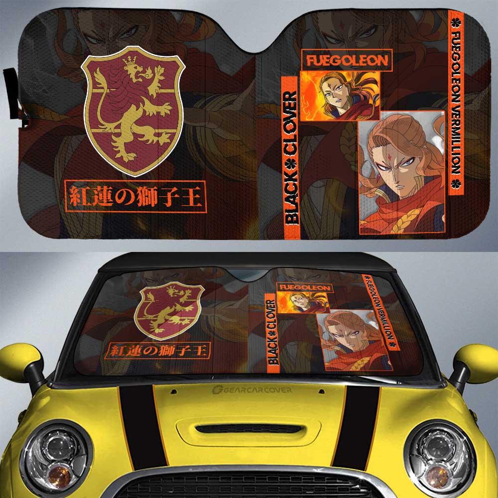 Fuegoleon Vermillion Car Sunshade Custom - Gearcarcover - 1