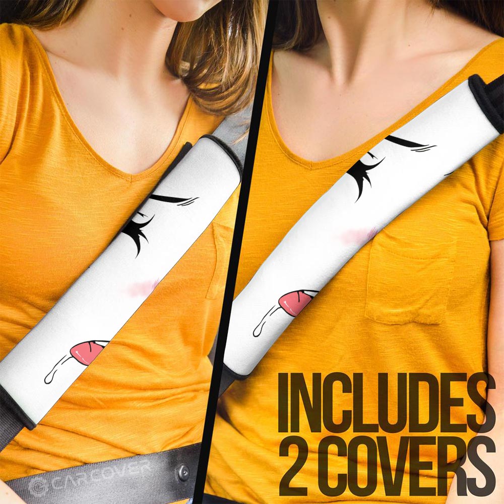 Funny Ahegao Face Seat Belt Covers Custom Ahegao Car Accessories - Gearcarcover - 2