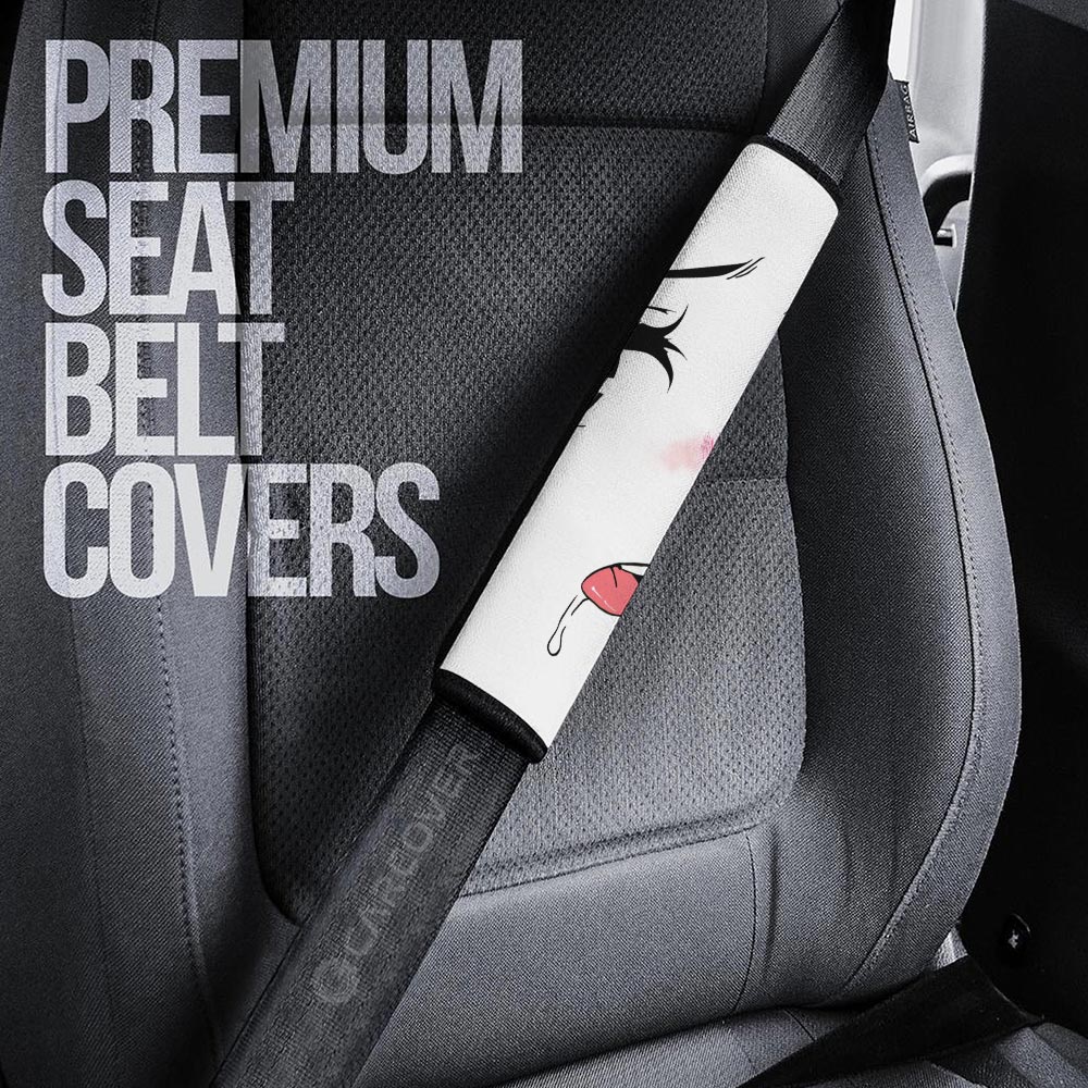 Funny Ahegao Face Seat Belt Covers Custom Ahegao Car Accessories - Gearcarcover - 3