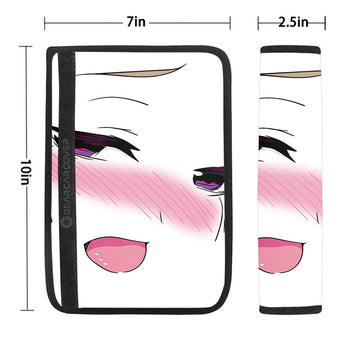 Funny Ahegao Face Seat Belt Covers Custom Ahegao Car Accessories - Gearcarcover - 1