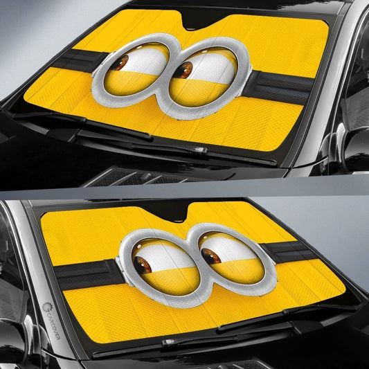 Funny Car Eyes Sun Shade Custom Minions Eyes Cartoon Car Accessories Car Windshield - Gearcarcover - 2