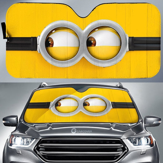 Funny Car Eyes Sun Shade Custom Minions Eyes Cartoon Car Accessories Car Windshield - Gearcarcover - 1