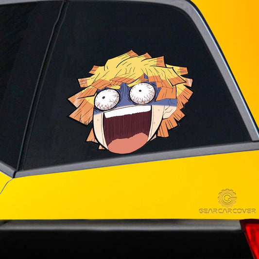 Funny Face Zenitsu Car Sticker Custom Car Accessories - Gearcarcover - 2