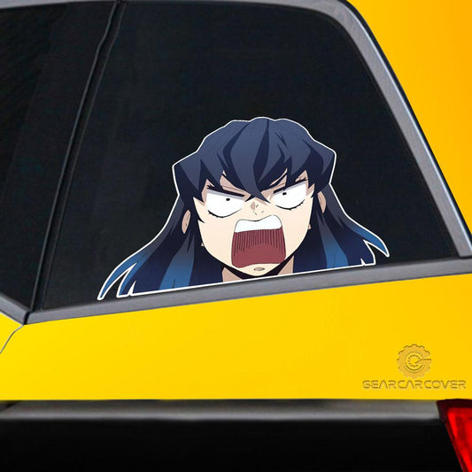 Funny Inosuke Face Car Sticker Custom Car Accessories - Gearcarcover - 2
