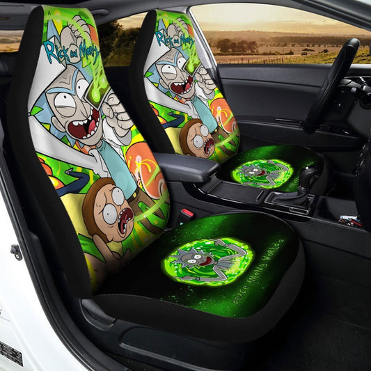 Funny Rick and Morty Custom Car Seat Covers Set Of 2 - Gearcarcover - 2