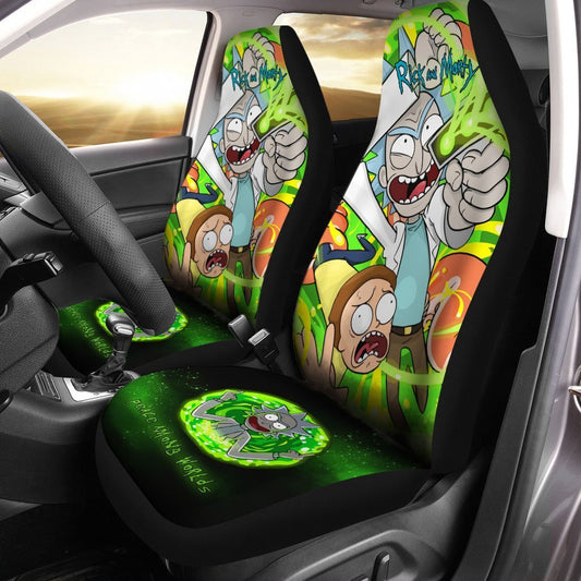 Funny Rick and Morty Custom Car Seat Covers Set Of 2 - Gearcarcover - 1