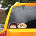 Funny Tanjiro And Zenitsu Face Car Sticker Custom Car Accessories - Gearcarcover - 3