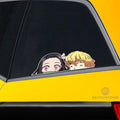 Funny Zenitsu And Nezuko Face Car Sticker Custom Car Accessories - Gearcarcover - 2