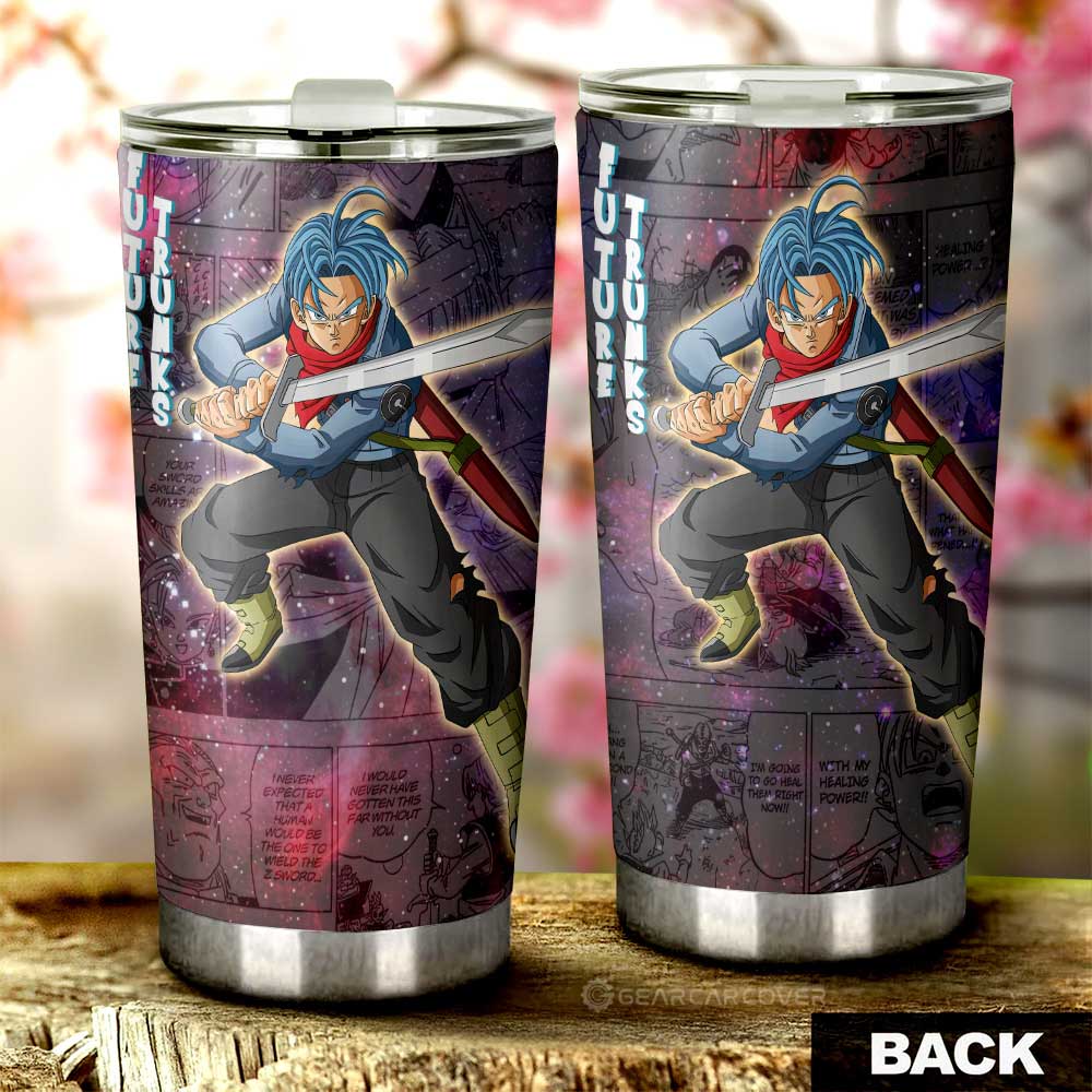 Future Trunks Tumbler Cup Custom Car Accessories Manga Galaxy Style - Gearcarcover - 3