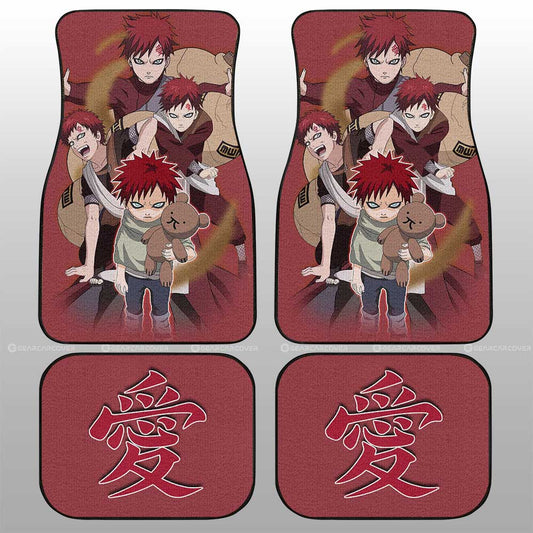 Gaara Car Floor Mats Custom Anime Car Accessories For Fans - Gearcarcover - 2