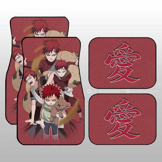 Gaara Car Floor Mats Custom Anime Car Accessories For Fans - Gearcarcover - 1