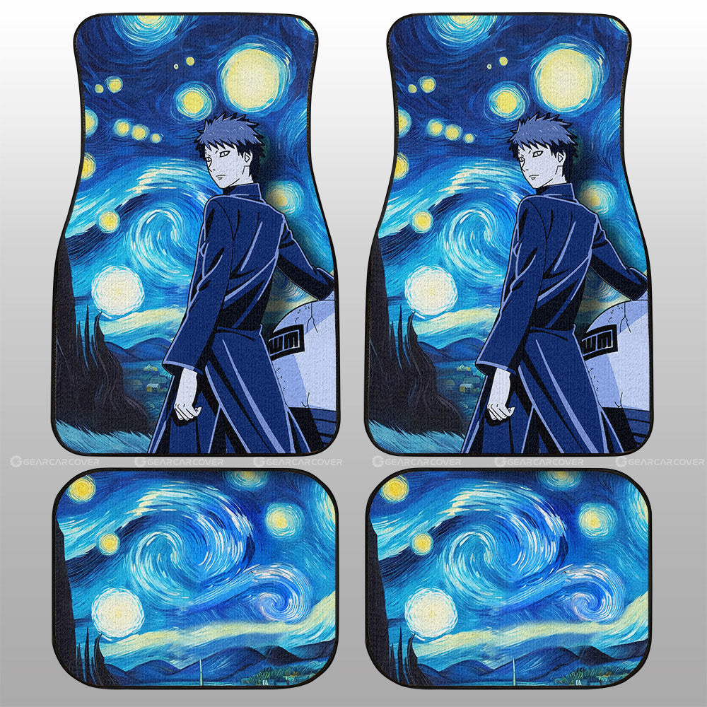 Gaara Car Floor Mats Custom Starry Night Styles - Gearcarcover - 1