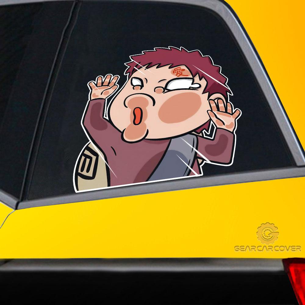 Gaara Hitting Glass Car Sticker Custom Naru Car Funny Accessories - Gearcarcover - 2