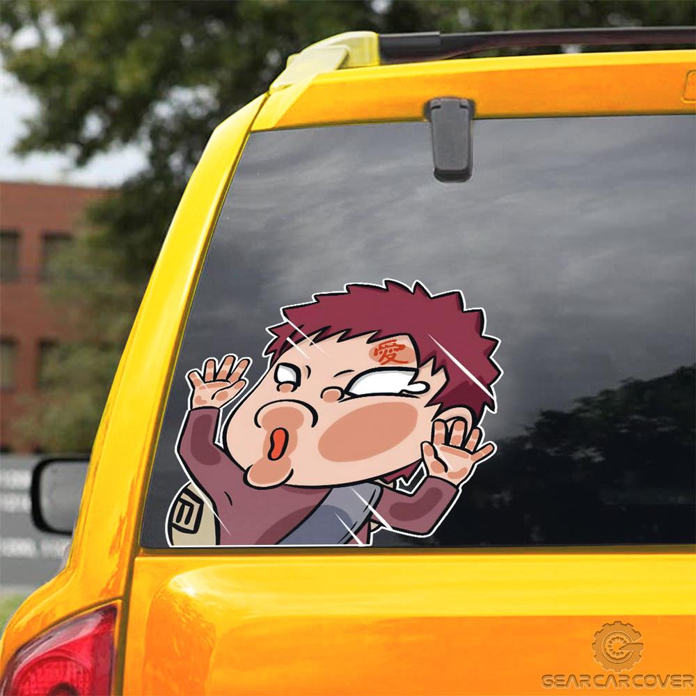 Gaara Hitting Glass Car Sticker Custom Naru Car Funny Accessories - Gearcarcover - 3