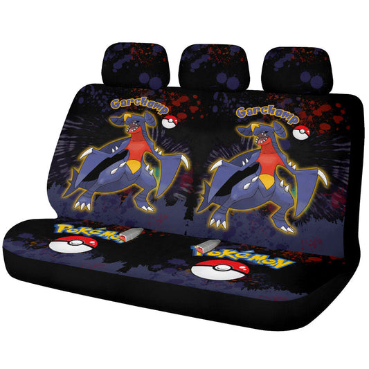 Garchomp Car Back Seat Covers Custom Tie Dye Style Anime Car Accessories - Gearcarcover - 1