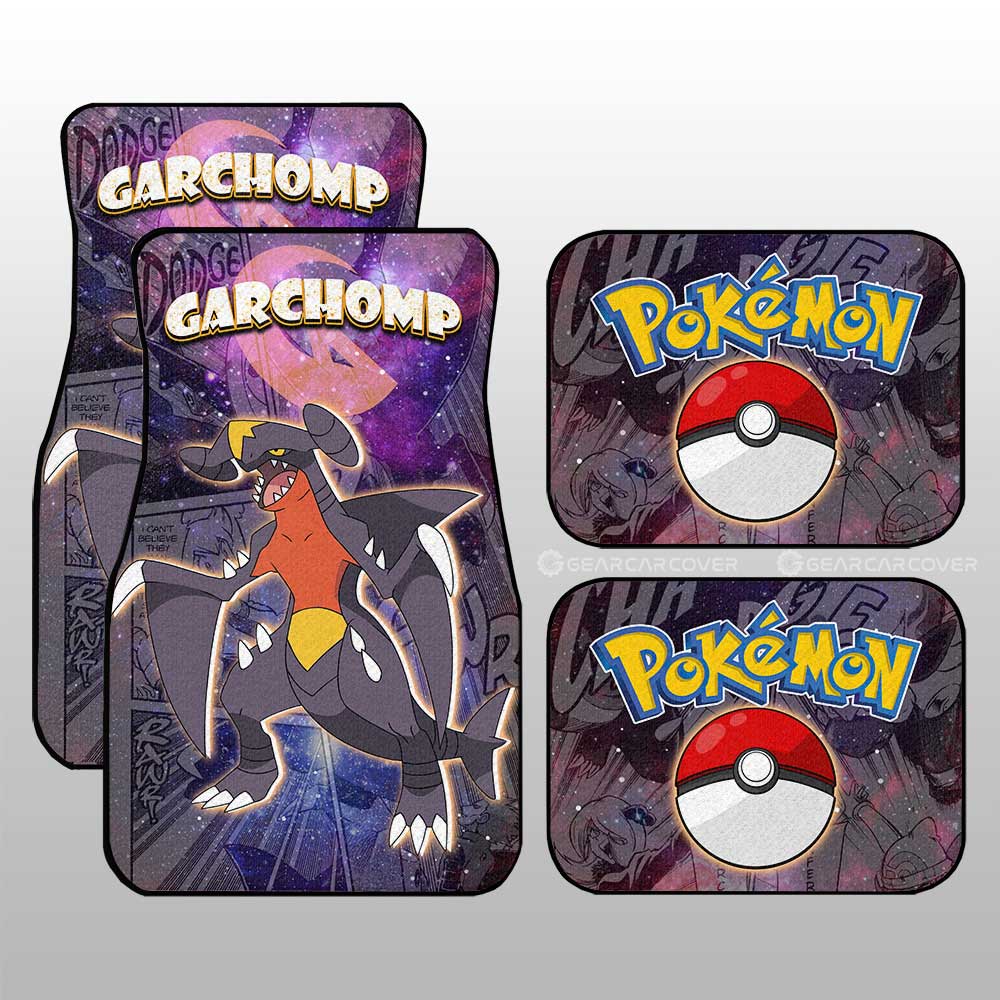 Garchomp Car Floor Mats Custom Anime Galaxy Manga Style - Gearcarcover - 1