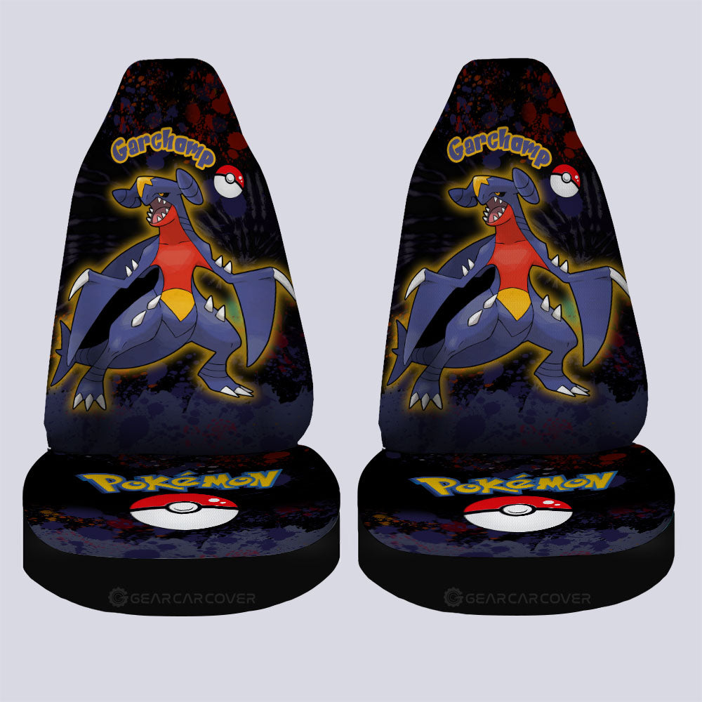 Garchomp Car Seat Covers Custom Tie Dye Style Anime Car Accessories - Gearcarcover - 4