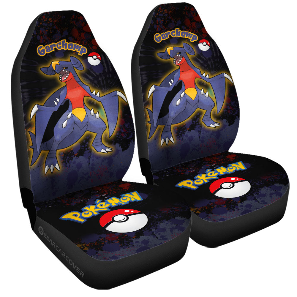 Garchomp Car Seat Covers Custom Tie Dye Style Anime Car Accessories - Gearcarcover - 3