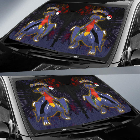Garchomp Car Sunshade Custom Tie Dye Style Car Accessories - Gearcarcover - 2