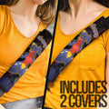 Garchomp Seat Belt Covers Custom Tie Dye Style Anime Car Accessories - Gearcarcover - 3