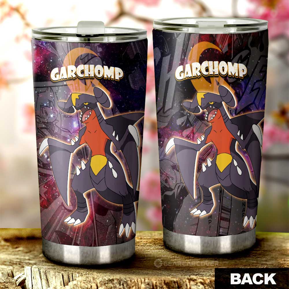 Garchomp Tumbler Cup Custom Anime Galaxy Manga Style - Gearcarcover - 3