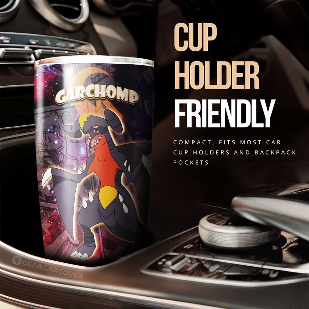 Garchomp Tumbler Cup Custom Galaxy Manga Style - Gearcarcover - 2