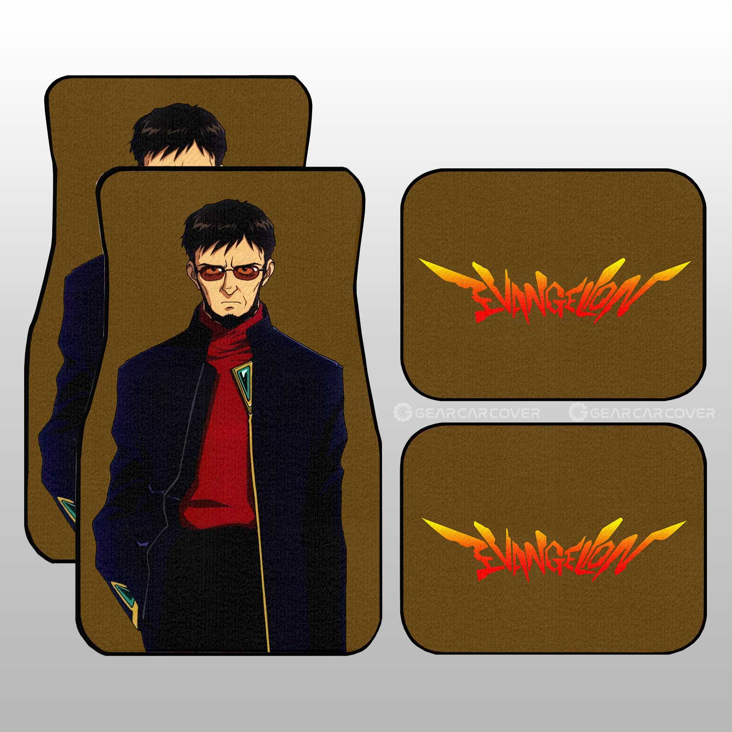 Gendo Ikari Car Floor Mats Custom NGE Car Accessories - Gearcarcover - 1