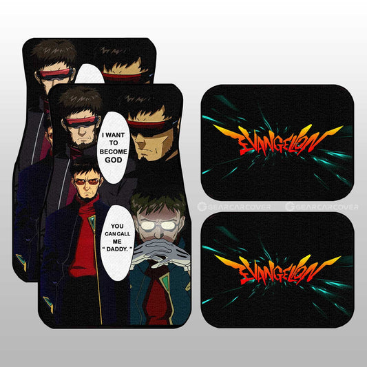 Gendo Ikari Car Floor Mats Custom NGE - Gearcarcover - 1